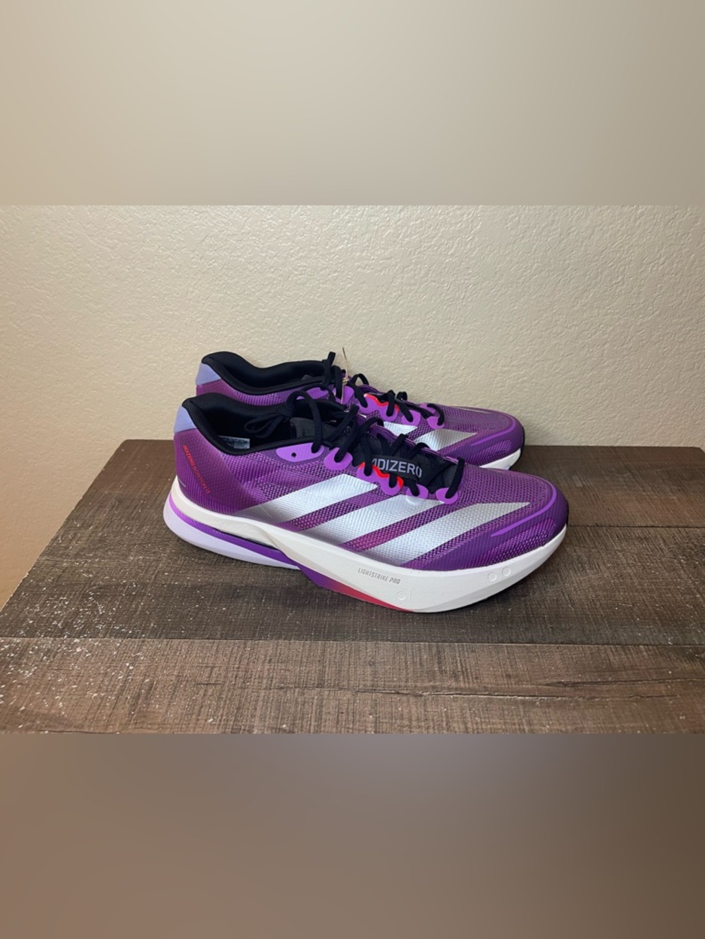 adidas Adizero Boston 13 “Purple Burst Lucid Red”
- Size 11 Men.